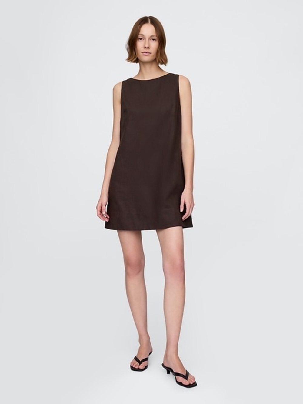GAP Sleeveless Mini Dress in Dark Brown